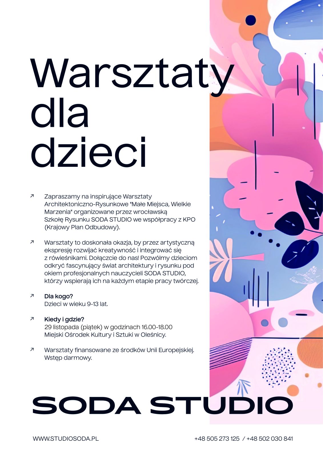 plakat warsztaty